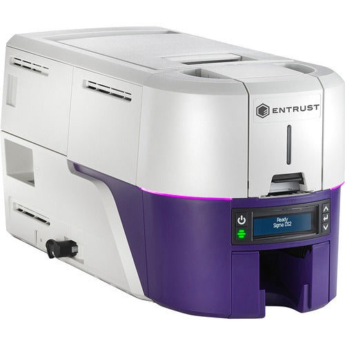 SICURIX SRX525301005 Sigma DS2 Double Sided Dye Sublimation/Thermal Transfer Printer - Color - Card Print - USB - Silver, Blue