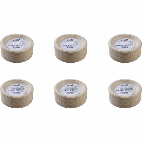 Genuine Joe GJO10229CT 6" Compostable Plates