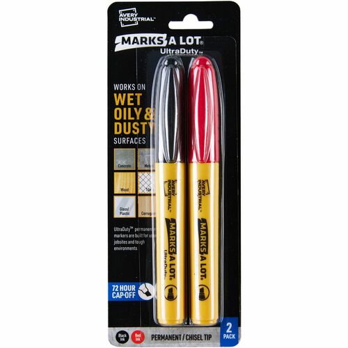Avery® Marks A Lot AVE29863 Avery® Marks A Lot UltraDuty Markers, Chisel Tip, 2 Assorted Markers (29863)