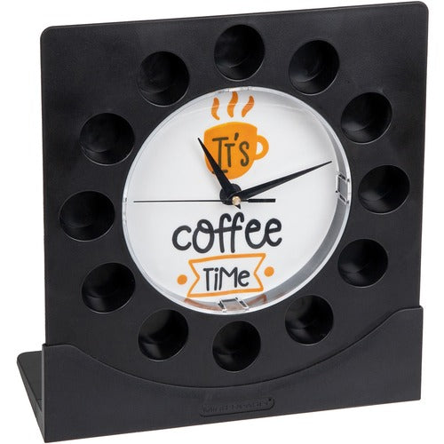 Mind Reader EMSPODCLOCK Anchor Coffee Pod Holder with Clock