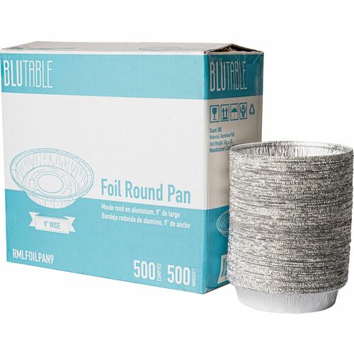 BluTable RMLFOILPAN9 9" Round Foil Pans
