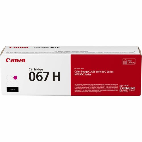 Canon CNMCRTDG067HMA 067 Original High Yield Laser Toner Cartridge - Magenta - 1 Each