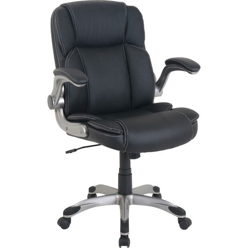 NuSparc NPRCH101LABK Leather Rolling Chair