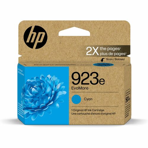HP HEW4K0T4LN EvoMore 923E Original Inkjet Ink Cartridge - Cyan - 1 Each