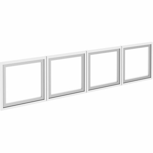 Lorell LLR59712 Desk-Mount Hutch Frosted Glass Door