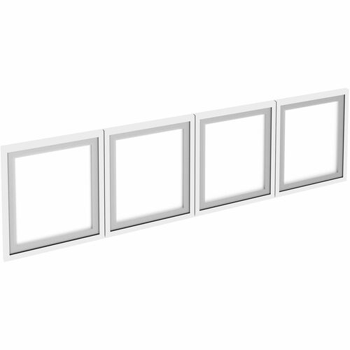 Lorell LLR59711 Desk-Mount Hutch Frosted Glass Door