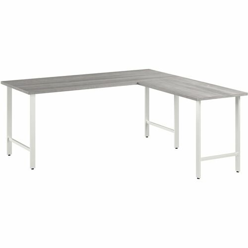 Bush Business Furniture BSHHUS001PG Hustle 72W x 30D L Shaped Computer Desk with Metal Legs