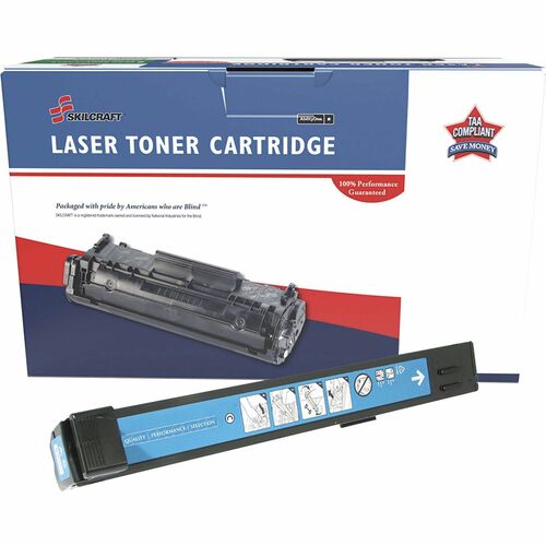 SKILCRAFT® NSN6962215 Remanufactured Standard Yield Laser Toner Cartridge 824A - Cyan - 1 Each