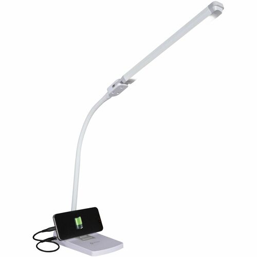 OttLite OTTCSN0800W Swivel LED Desk Lamp with USB Charging and Stand