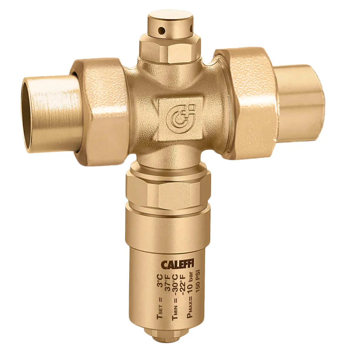 Caleffi 108860A iStop™ 1" NPT female union antifreeze valve
