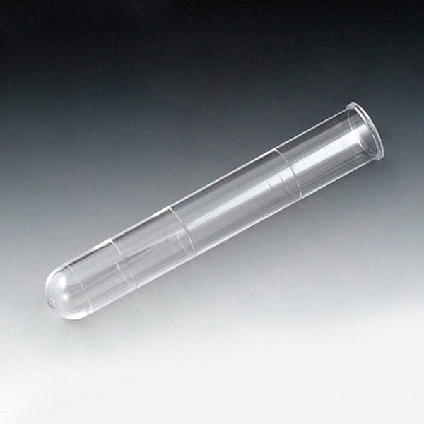 Globe Scientific 111010 Test Tube 16 x 100mm (12mL) PS with Rim Graduated at 2.5 5 & 10mL 500/Bag 4 Bags/Unit