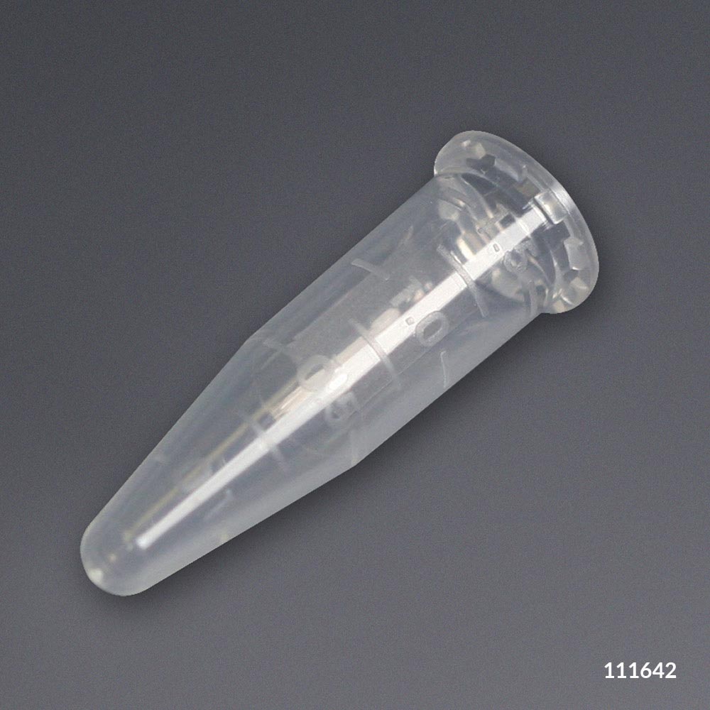 Globe Scientific 111642 Microcentrifuge Tube 1.5mL PP No Cap Graduated Natural