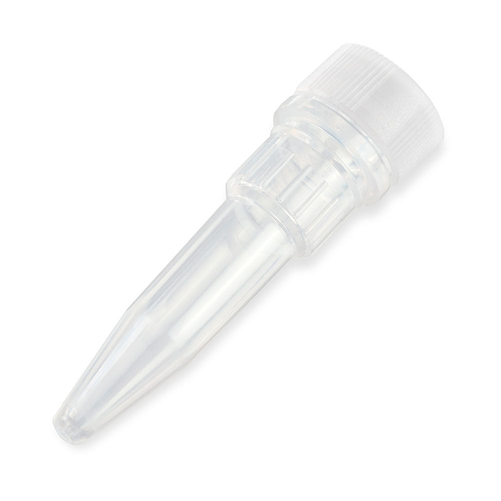 Globe Scientific 111690 Microtube 0.5mL Attached Screw Cap for Color Insert with O-Ring STERILE PP 500/Bag 2 Bags/Unit
