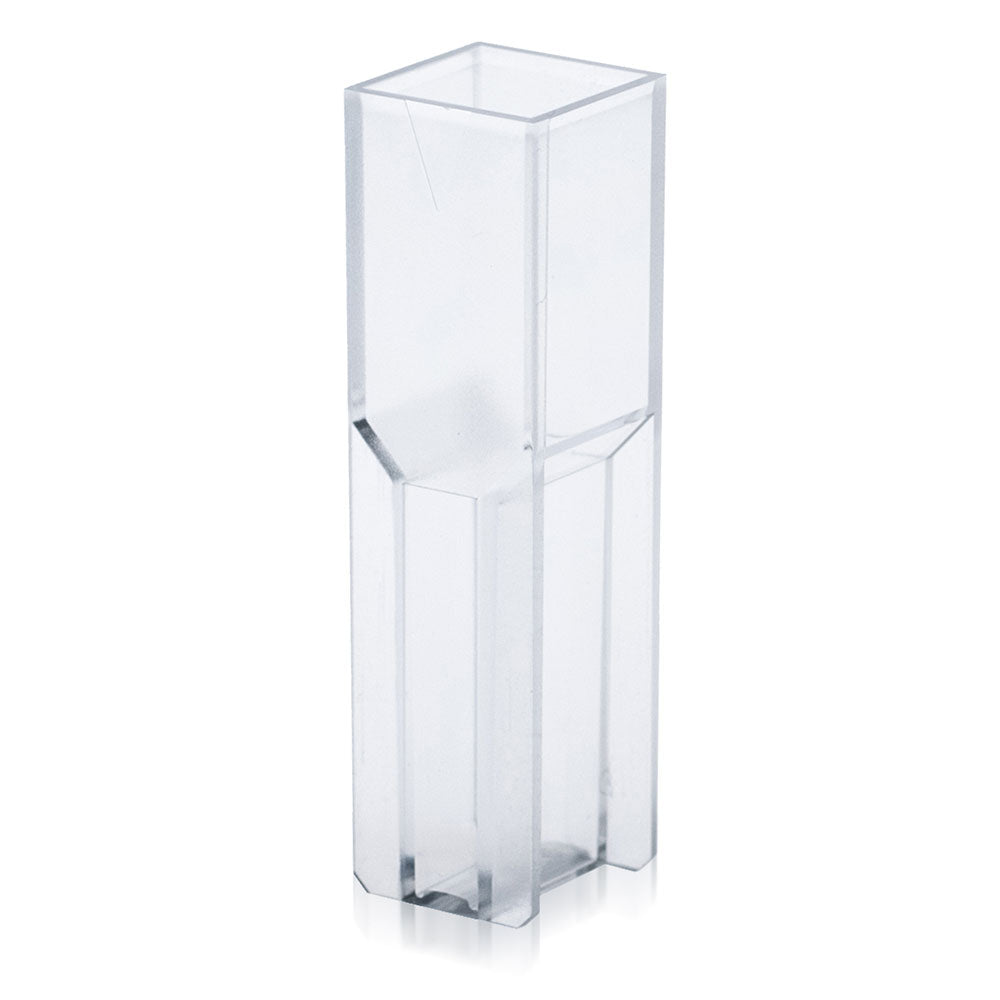 Globe Scientific 112117 Cuvette Semi-Micro 2.9mL with 2 Clear Sides PS 100/Tray 10 Trays/Unit
