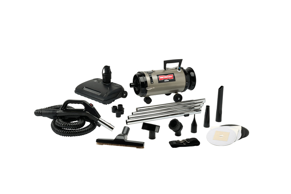 Metrovac 113-578024 Professional Evolution Variable Speed W/ Electric Power Nozzle Compact Canister Vac