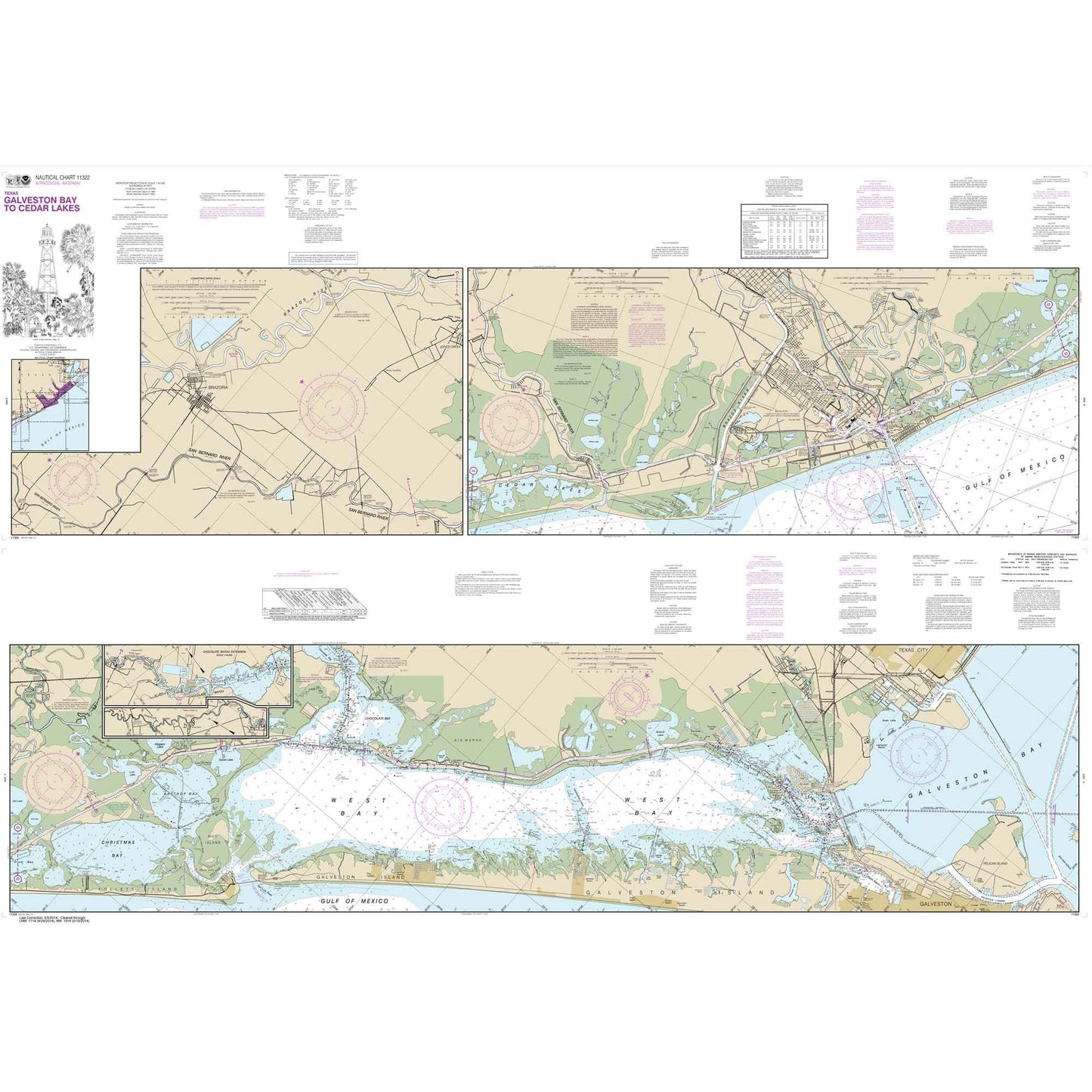 Paradise Clay NO_11322 HISTORICAL NOAA Intracoastal Waterway Galveston Bay to Cedar Lakes