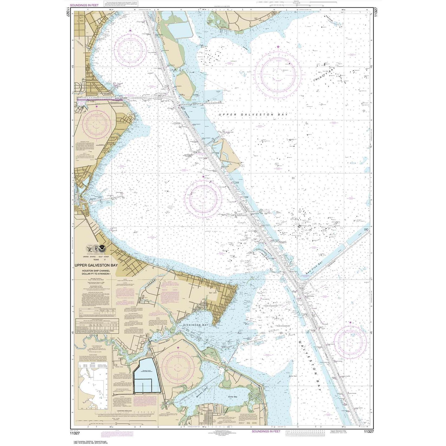 Paradise Clay NO_11327 HISTORICAL NOAA Upper Galveston Bay-Houston Ship Channel-Dollar Pt. to Atkinson