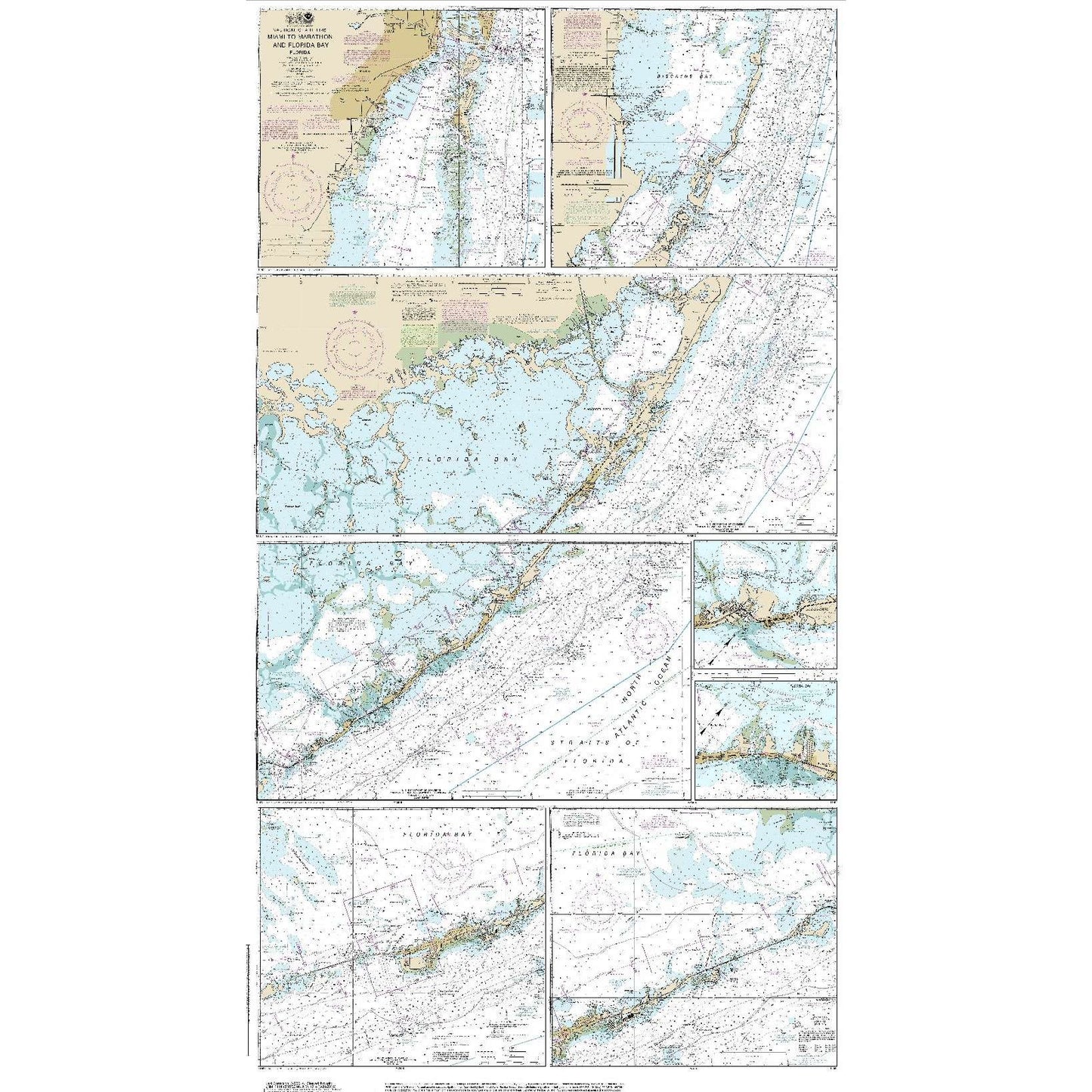 Paradise Clay NO_11451 HISTORICAL NOAA Miami to Marathon and Florida Bay (8 PAGE FOLIO)