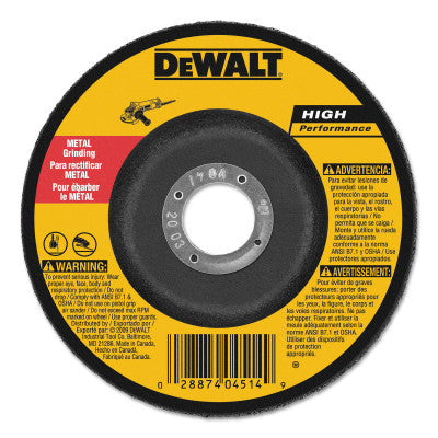 Dewalt DW4624 6"X1/4"X7/8" Metal General Purpose Grind Wheel