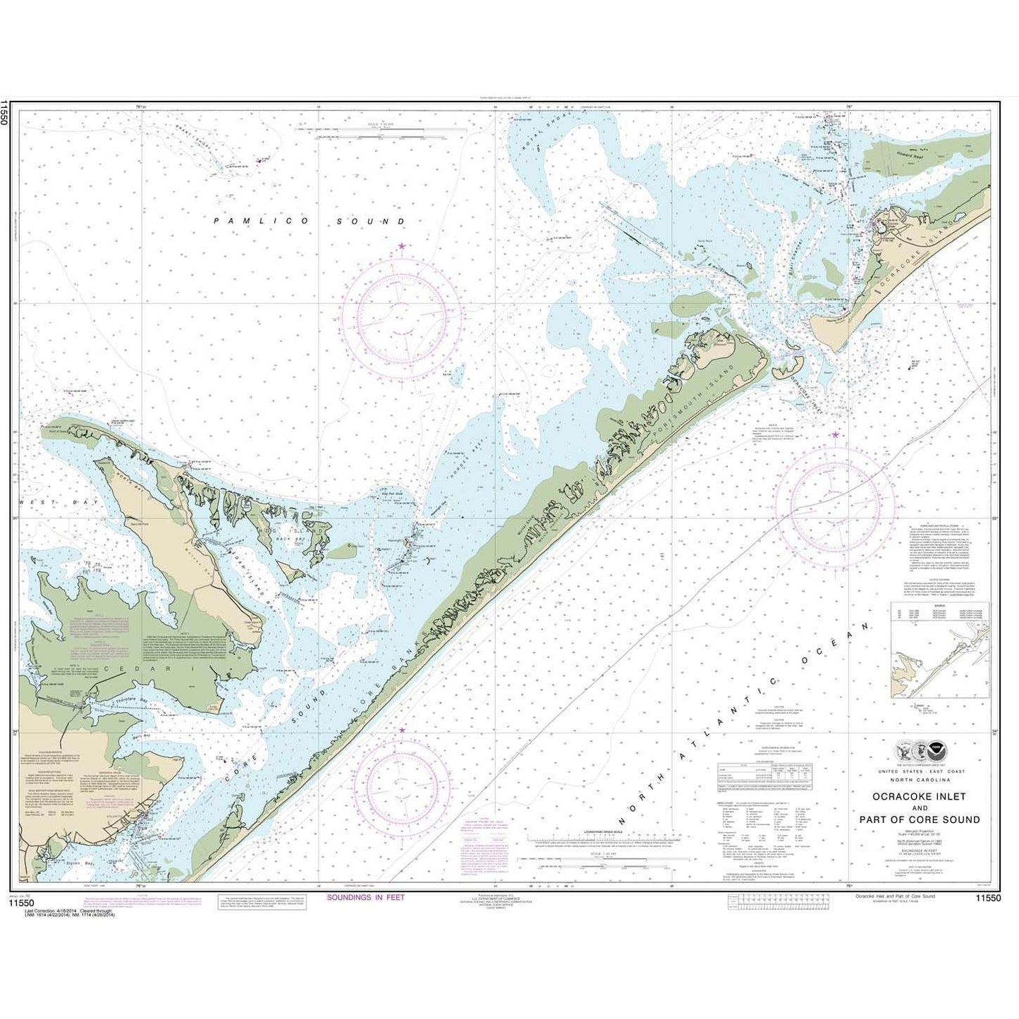 Paradise Clay NO_11550 HISTORICAL NOAA Ocracoke lnlet and Part of Core Sound