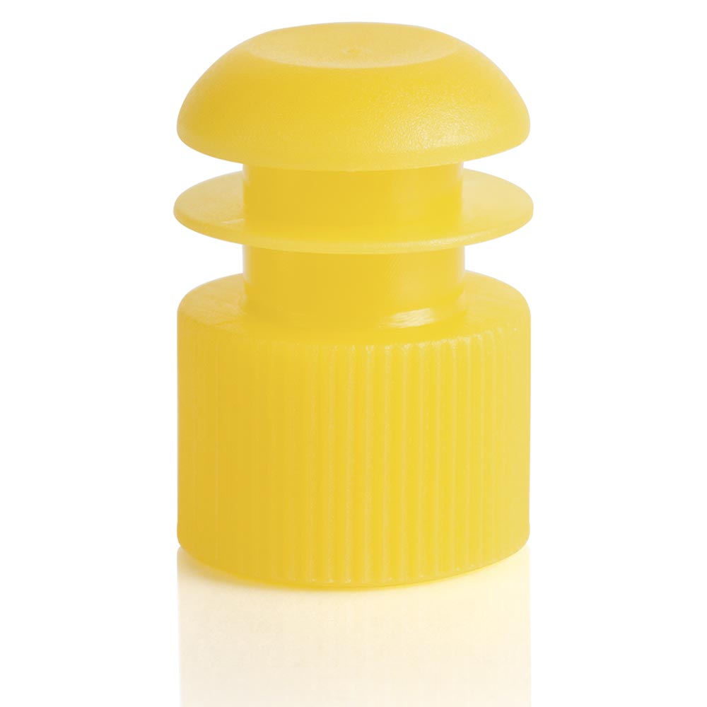 Globe Scientific 116152Y Cap Flange Plug 16mm Yellow