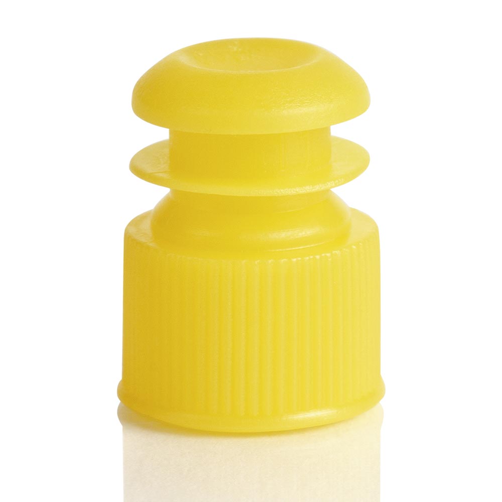 Globe Scientific 118240Y Cap Flange Plug 13mm Yellow