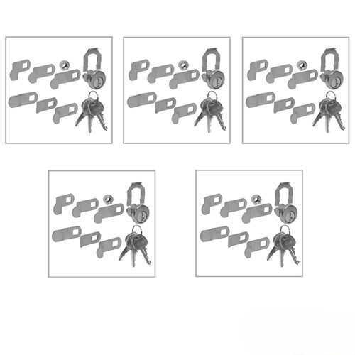 Mailboxes 1195-5 Universal Locks for CBU/NDCBU Pedestal Style Mailbox Door with 3 Keys per Lock - 5 Pack