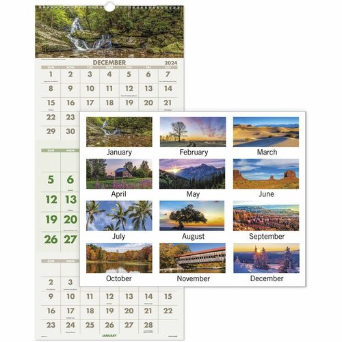At-A-Glance AAGDMW50328 Scenic 3-Month Wall Calendar