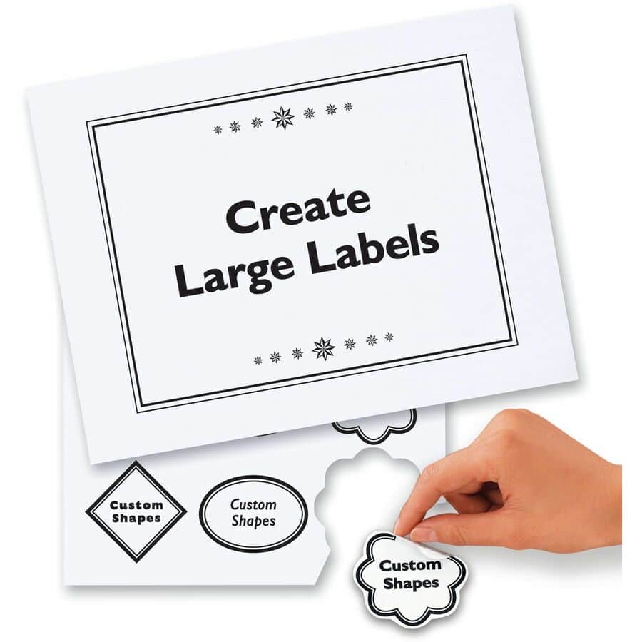 Avery® AVE6465 Removable Label - Removable Adhesive - 8.50" Width X 11" Length - 1 / Sheet - Rectangle - Laser, Inkjet - White - 25 / Pack