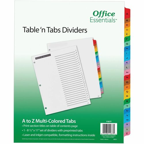 Avery® AVE11677 Avery® A-Z Table 'N Tabs Dividers