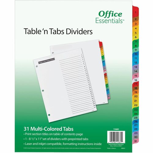 Avery® AVE11681 Avery® Table 'N Tabs Daily Dividers