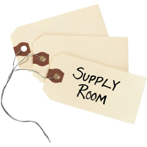 Avery® AVE12603 Avery® Shipping Tags with Wire, 11.5 pt. Stock, 3-3/4" x 1-7/8" , 1,000 Manila Hang Tags
