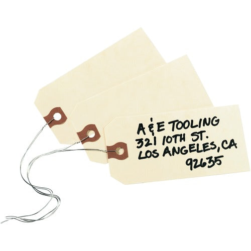 Avery® AVE12604 Avery® Shipping Tags with Wire, 11.5 pt. Stock, 4-1/4" x 2-1/8" , 1,000 Manila Hang Tags