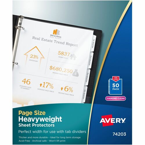 Avery® AVE74203 Avery® Page Size Sheet Protectors