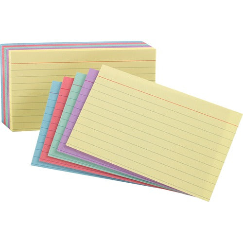Oxford OXF35810 Ruled Rainbow Pack Index Cards