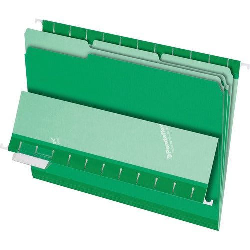 Pendaflex PFX421013BGR 1/3 Tab Cut Letter Recycled Top Tab File Folder