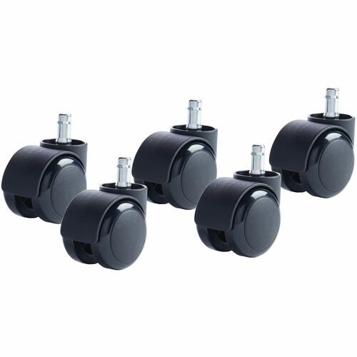 Master Caster MAS94326 Master Futura Euro Design "B" Stem "S" Wheel Caster - 2.18" Diameter - 100 Lb Per Caster Load Capacity - Black