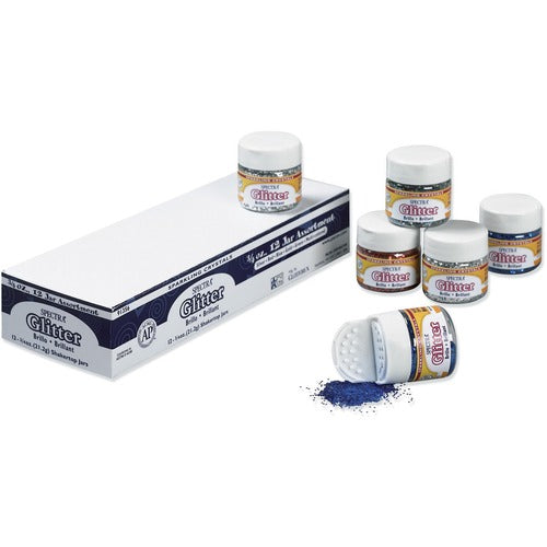 Spectra PAC91356 Glitter Sparkling Crystals - 0.75 Oz - 12 / Pack - Assorted