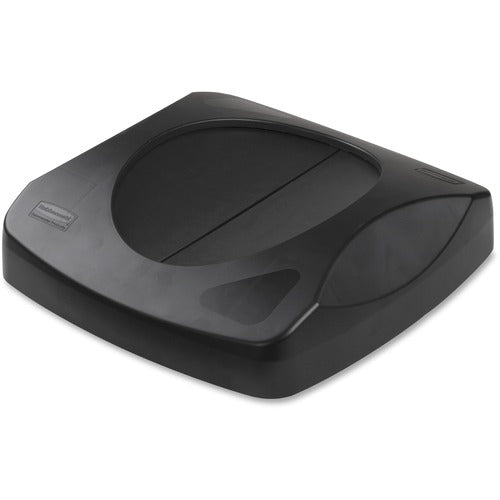 Rubbermaid Commercial RCP268988BK Untouchable Swing Top Lid