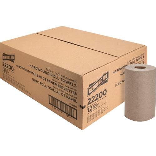 Genuine Joe GJO22200 Embossed Hardwound Roll Towels
