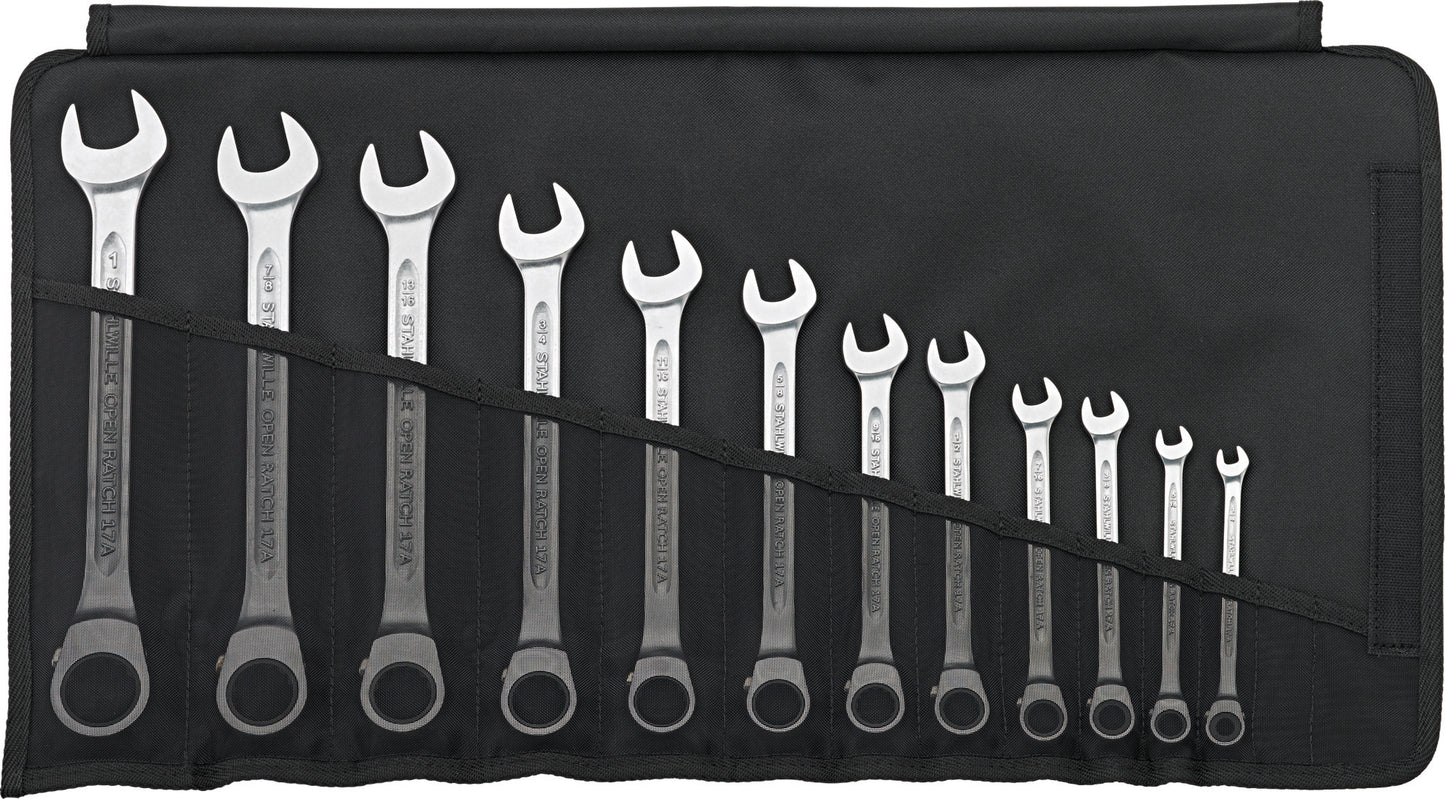 Stahlwille 96411713 17A/12 Combination Ratcheting Wrench Set
