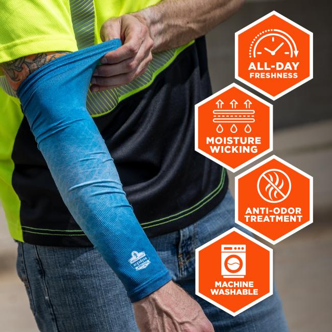 Ergodyne 12194 Chill-Its 6695 Sun Protection Arm Sleeves (Pair)