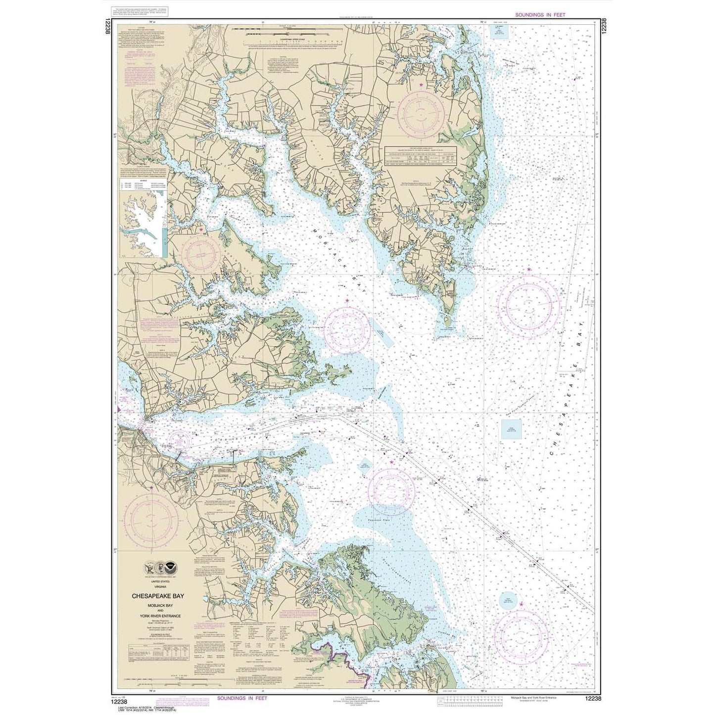 Paradise Clay NO_12238 HISTORICAL NOAA Chesapeake Bay Mobjack Bay and York River Entrance