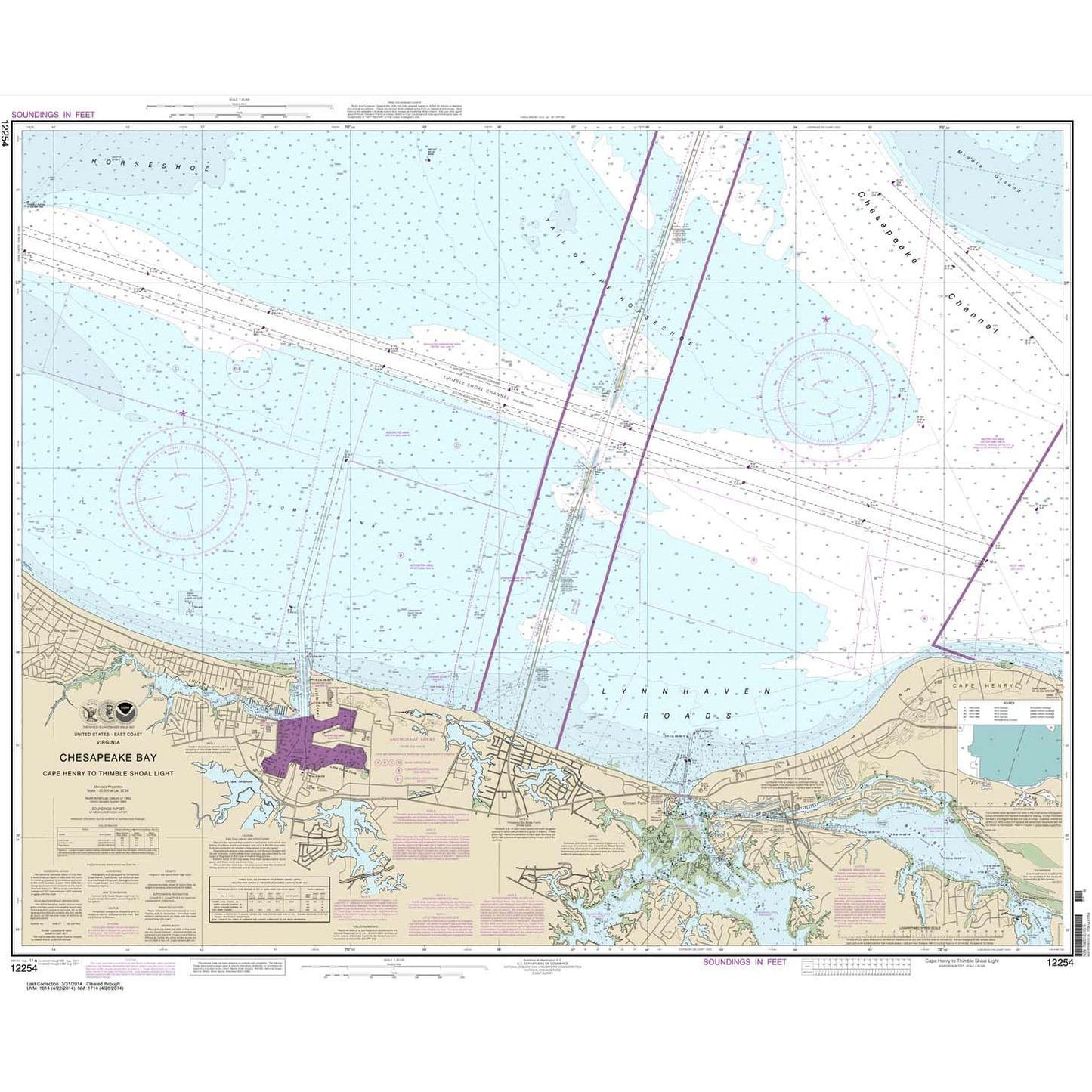 Paradise Clay NO_12254 HISTORICAL NOAA Chesapeake Bay Cape Henry to Thimble Shoal Light