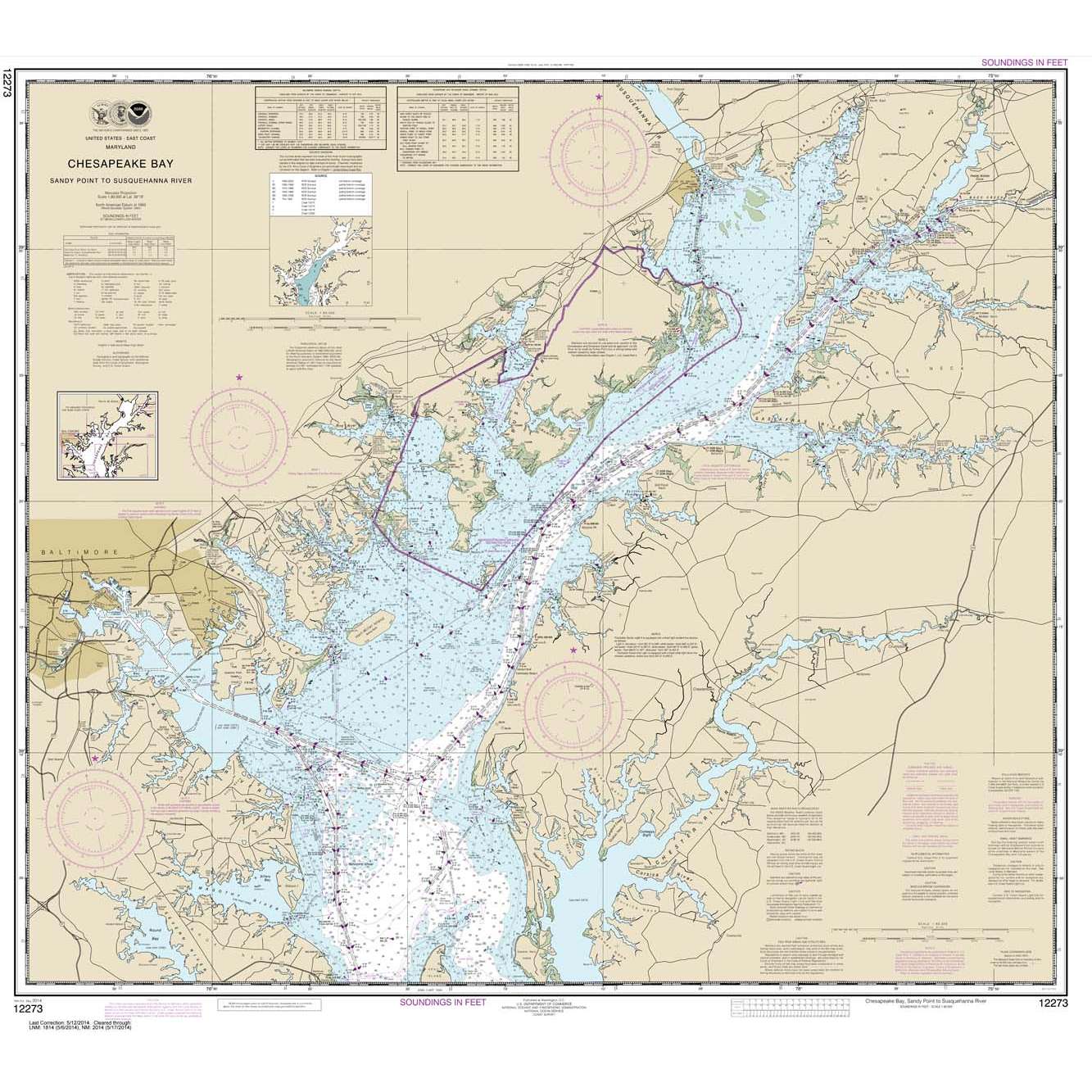 Paradise Clay NO_12273 HISTORICAL NOAA Chesapeake Bay Sandy Point to Susquehanna River