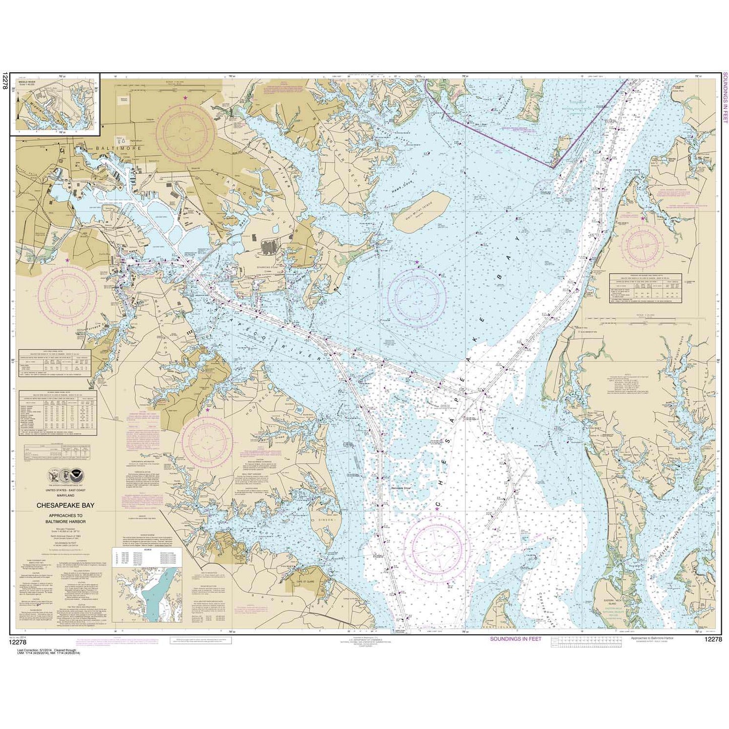 Paradise Clay NO_12278 HISTORICAL NOAA Chesapeake Bay Approaches to Baltimore Harbor