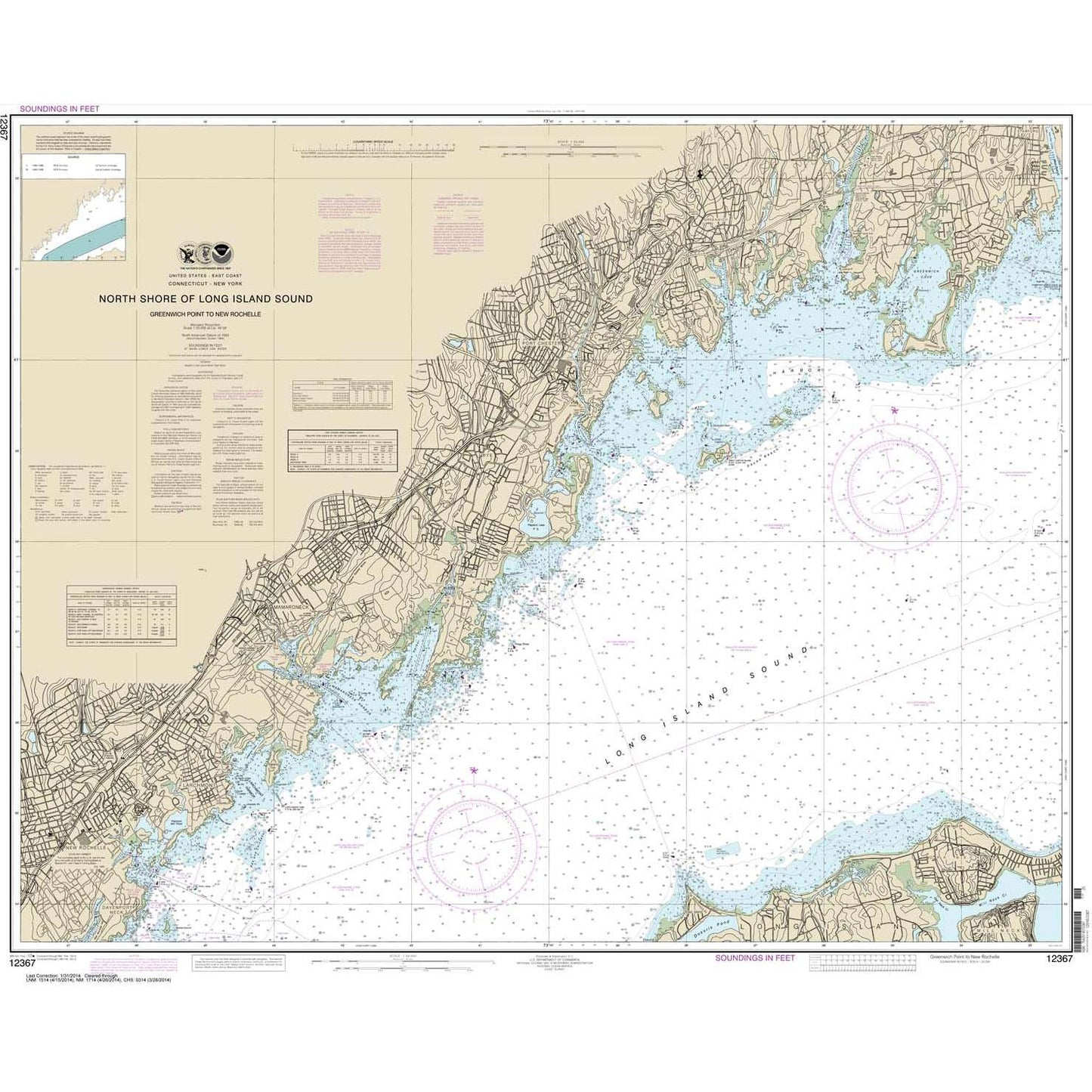 Paradise Clay NO_12367 HISTORICAL NOAA North Shore of Long Island Sound Greenwich Point to New Rochelle