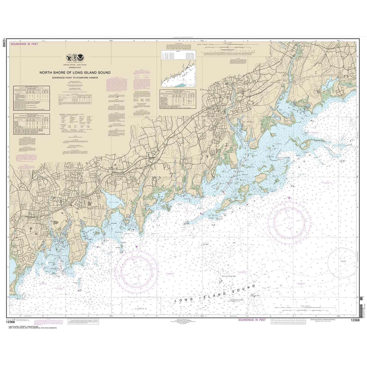 Paradise Clay NO_12368 HISTORICAL NOAA North Shore of Long Island Sound Sherwood Point to Stamford Harbor