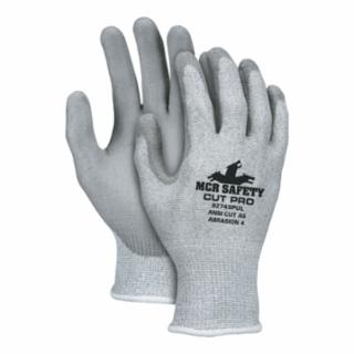 MCR SAFETY 92743PUS Memphis Cut Pro 13G Sil/Gr Hppe/Synthetic Shell