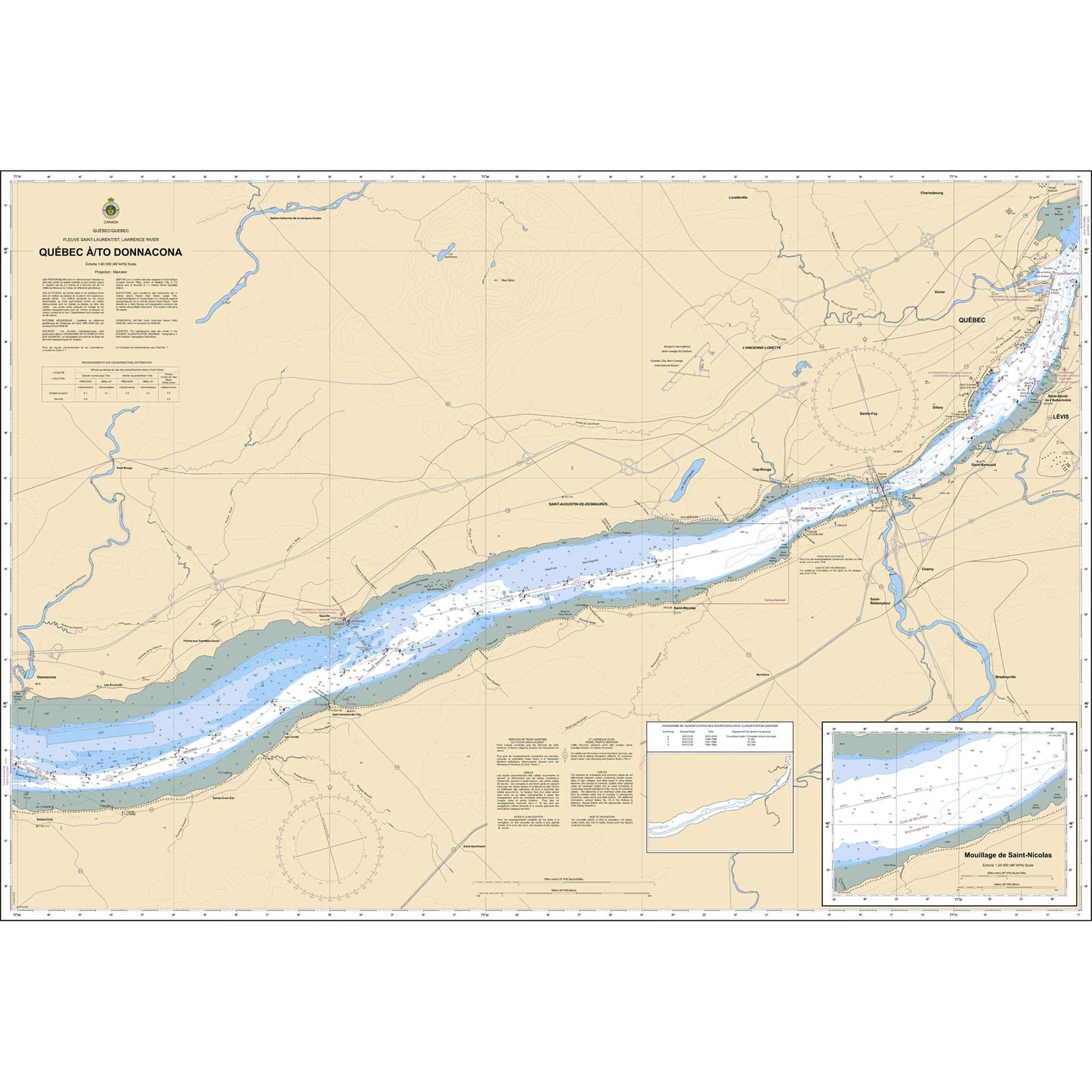 Paradise Clay CAN1315 CHS Chart Québec /to Donnacona
